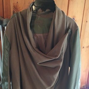 Draped jacket (olive in color)